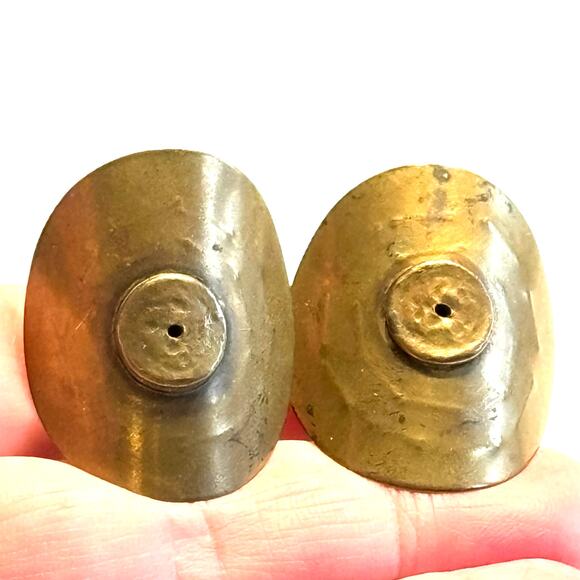 Marjorie Baer SF pierced earrings vintage Brutalist artisan unique hand crafted - Picture 5 of 7